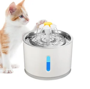 01 2.5L Automatic Stainless Steel Pet Drinking Fountain Pet Water Dispenser