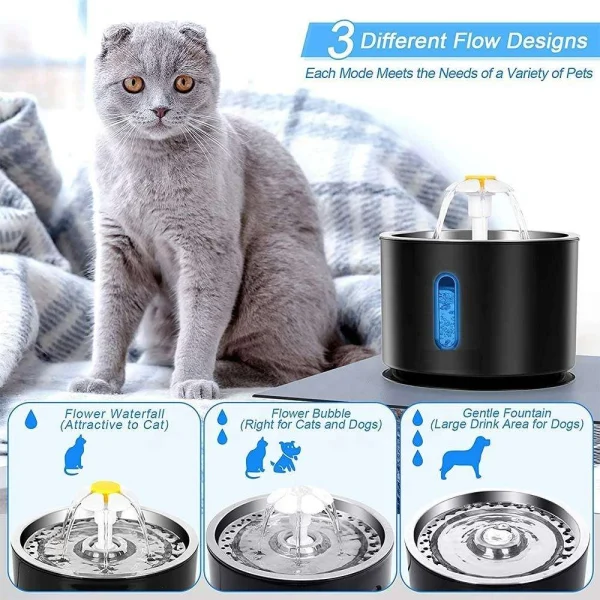Stainless Steel Automatic Dog Drinking Feeder Cat Dog Pet Water Drink Fountain