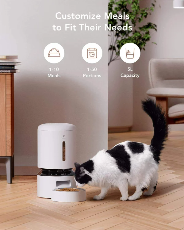 Auto Cat Dog Pet Feeder 1080P HD Video Night Vision 5G WiFi