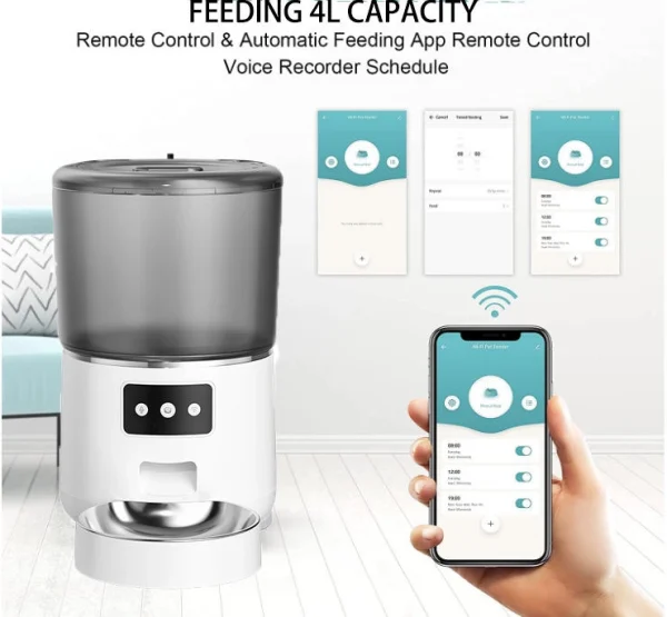 Factory Direct 4L Automatic Wifi Smart Pet Feeder