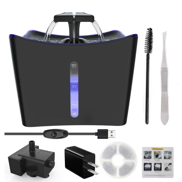 Wholesale 3L/101oz PET Cat Dog Water Fountains Automatic Plastic Water Bowl