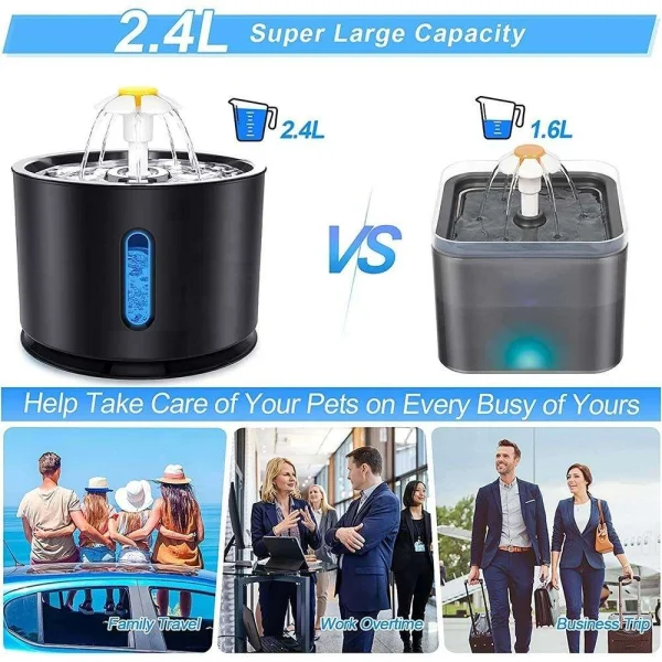 Stainless Steel Automatic Dog Drinking Feeder Cat Dog Pet Water Drink Fountain