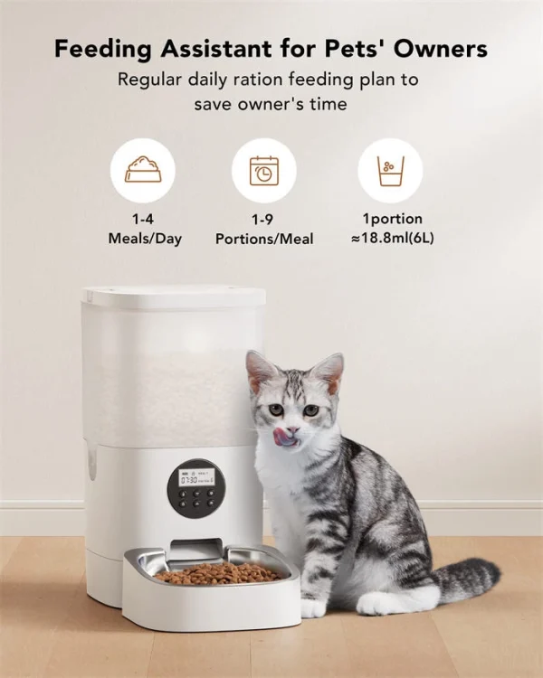 Wholesale 4L/6L Cats Dog Food Feeder Smart Automatic Pet Food Feeder